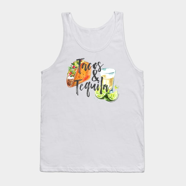 Tacos and Tequila Tank Top by Kate Stacy